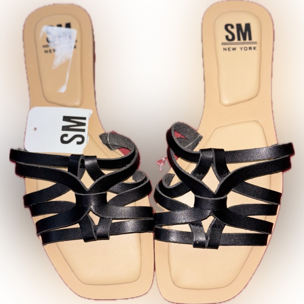 NWT SM New York Woven Braided Sandals